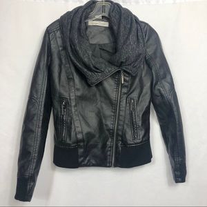 Womens faux leather biker moto jacket A-151